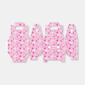 ピンクのパターン（の模様が）あるロングホーン模様 フェイバーボックス (折り畳みなし)