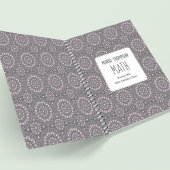 ピンクのパターン 学校名入れ ノートブック