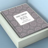 ピンクのパターン 学校名入れ ノートブック