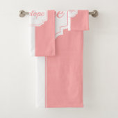 ピンクのパタ千鳥格子のーン バスタオルセット (インサイチュ)