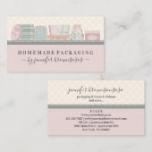 ピンクのパッケージ棚の装飾ボックス 名刺 (正面/裏面)