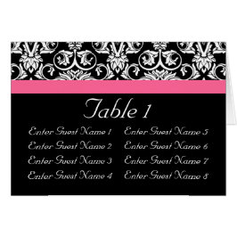 ピンクのパッションダマスク付きブラック