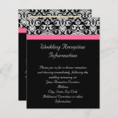 ピンクのパッションダマスク付きブラック