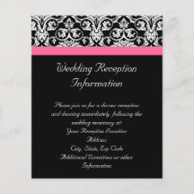 ピンクのパッションダマスク付きブラック