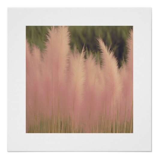 ピンクのパムパス美的ポスター写真 ポスター (正面)