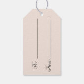 ピンクのパラダイスオウムの水彩トロピカルフラワーリーフ ギフトタグ (裏面)