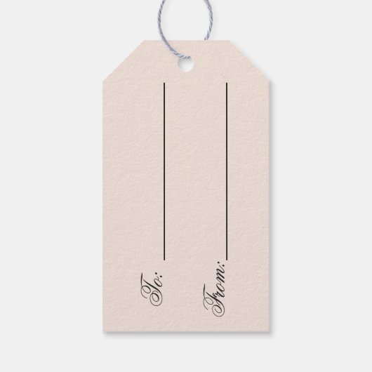 ピンクのパラダイスオウムの水彩トロピカルフラワーリーフ ギフトタグ (裏面)