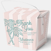 ピンクのパラダイス パステルビーチ ブライズメイドパーティー フェイバーボックス (裏面)