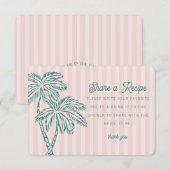 ピンクのパラダイス パームスプリングス パステル ビーチ　レシピカードをシェア エンクロージャーカード (正面/裏面)