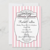 ピンクのパリのブライダルシャワーの招待状 招待状 (正面)