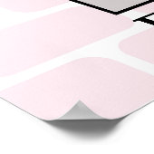 ピンクのパリスタイルのブライズシャワー フォトフレーム ポスター (角)