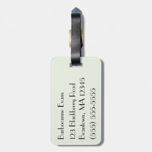 ピンクのパリ ラゲッジタグ (裏面縦)