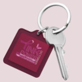 ピンクのパワー乳がん認識度デザイン キーホルダー