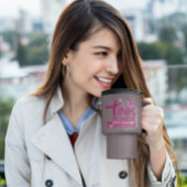 ピンクのパワー乳がん認識度デザイン トラベルマグ