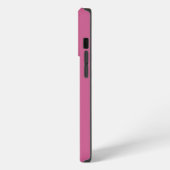 ピンクのパワー乳がん認識度デザイン iPhoneケース (左側面)