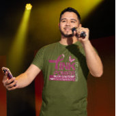 ピンクのパワー乳がん認識度デザイン Tシャツ