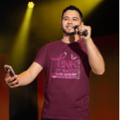 ピンクのパワー乳がん認識度デザイン Tシャツ