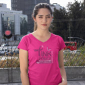 ピンクのパワー乳がん認識度デザイン Tシャツ