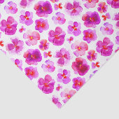 ピンクのパンジーの水彩のフラワーアートティッシュペーパー 薄葉紙 (詳細)