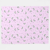 ピンクのパンダ毛布|のピンクのパンダ|のベビー4の生命 フリースブランケット (正面(横))