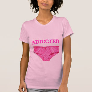 ピンクのパンティーの常習者(薄い女性Twofer) Tシャツ