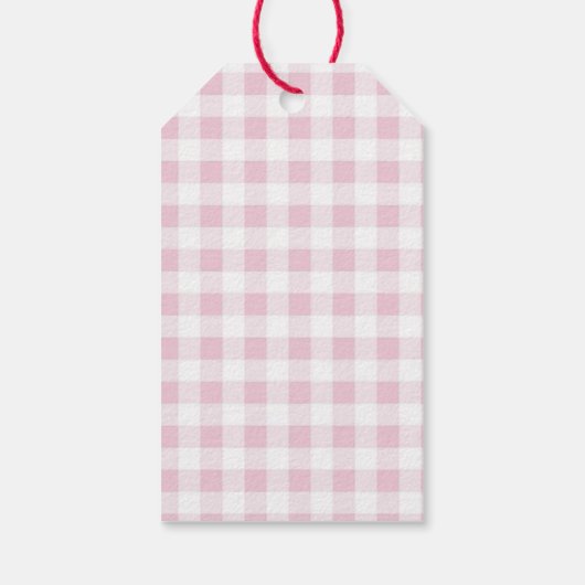 ピンクのパンプキンフラワーの感謝のギフトタグ ギフトタグ (裏面)