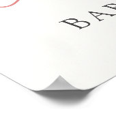 ピンクのパンプキンベイビーシャワーの歓迎サイン ポスター (角)