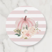 ピンクのパンプキン感謝ギフトタグ フェイバータグ (裏面)