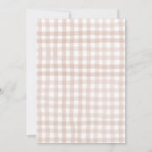 ピンクのパンプキン フラワーボウ ベイビーシャワー 招待状 (裏面)