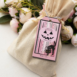 ピンクのパンプキン 『Peek a Boo』ベビーシャワーのギフトタグ ギフトタグ