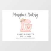 ピンクのパン屋さん用窓ステッカー ウィンドウサイン (シート)