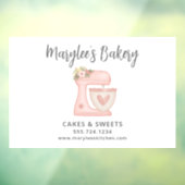 ピンクのパン屋さん用窓ステッカー「パティシエの店舗用ウィンドウフィルム」 ウィンドウサイン (シート3)