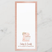 ピンクのパン屋さん パティシエ デザート メニュー (裏面)