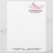 ピンクのパン屋のケーキ注文フォーム チラシ (裏面)