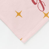 ピンクのパーソナライズされたくるみ割りカークリスマスブランケット フリースブランケット (角)