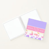 ピンクのパーソナライズされたクジラ ノートブック (内部)