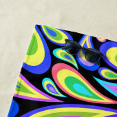 ピンクのパーソナライズされた渦巻きサイケデリックビーチタオル ビーチタオル (インサイチュ)