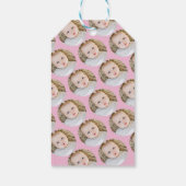 ピンクのパーソナライズされた誕生日写真 ギフトタグ (裏面)