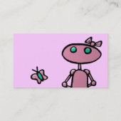 ピンクのパーソナライズな名刺でかわいらしい 名刺 (裏面)