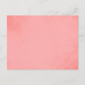 ピンクのパーチメントの花嫁の招待 インビテーションポストカード (裏面)