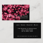 ピンクのパーティーは(音楽かDJ)名刺をつけます 名刺 (正面/裏面)