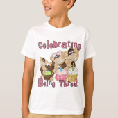 ピンクのパーティーモンキー3rd誕生日Tシャツとギフト Tシャツ (正面)