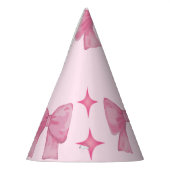 ピンクのパーティー帽子 パーティーハット (左)