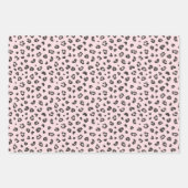 ピンクのパーティー猫誕生日ストライプ、プライド ラッピングペーパーシート (正面)