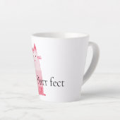 ピンクのパーフェクト猫 カフェラテマグ (右アングル)