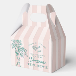 ピンクのパームスプリング pastel Beach ブライダルシャワー フェイバーボックス