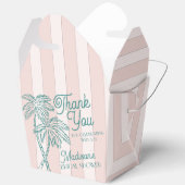 ピンクのパームスプリング pastel Beach ブライダルシャワー フェイバーボックス (見開き)