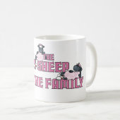 ピンクのヒツジのマグおよびジョッキ コーヒーマグカップ (正面右)