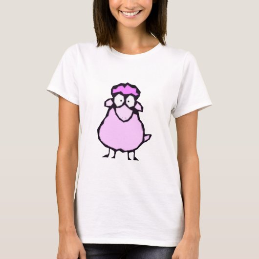 ピンクのヒツジのTシャツ Tシャツ (正面)