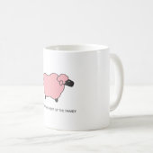 ピンクのヒツジ コーヒーマグカップ (正面右)